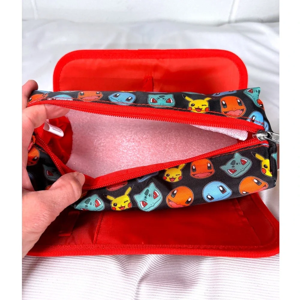 Pokemon Utility Case Pencil Pouch Pikachu Charmander Squirtle Bulbasaur NWT
